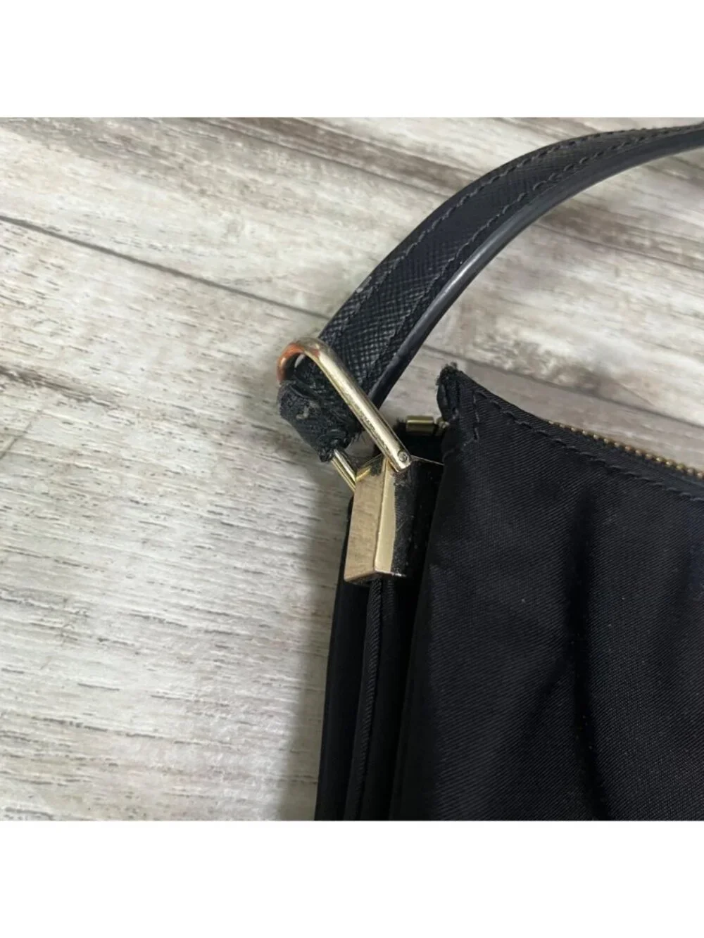 Kate Spade Soft Nylon Crossbody Zip Purse Bag Black Women’s Size 9.25” x 6”